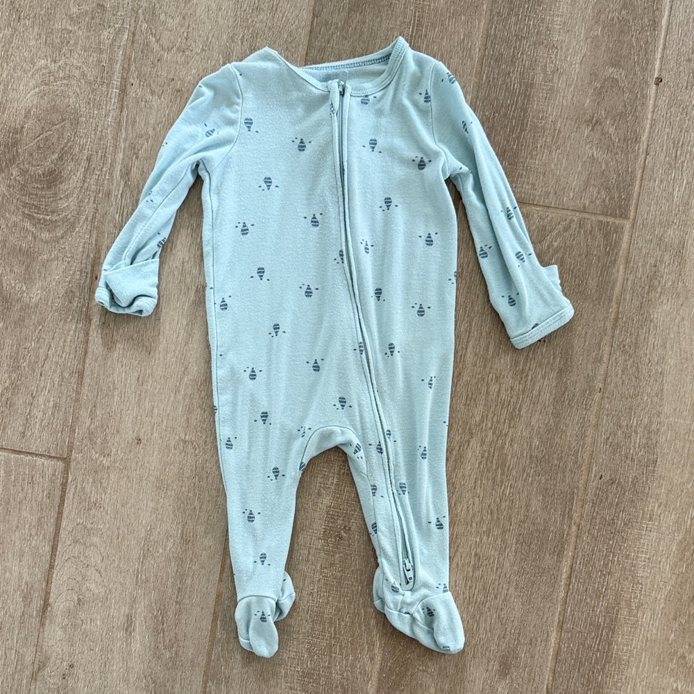 Cloud Island Light Blue Baby Footie